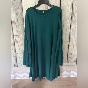 Emerald Green Long Sleeve Dress